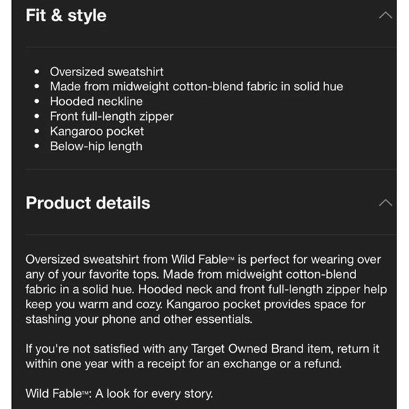 Wild Fable Over-sized Zip Up Hoodie  Size XXL - Picture 13 of 13